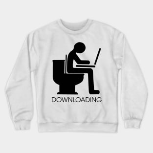 Funny Most Wanted Hacker in the Toilet Crewneck Sweatshirt